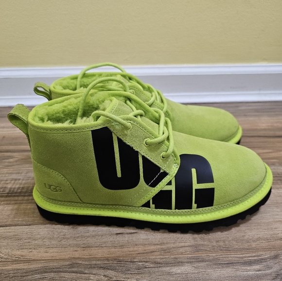 UGG Other - UGG Neumel Suede Chopd Chukka Boots  Key Lime & Black, US 10